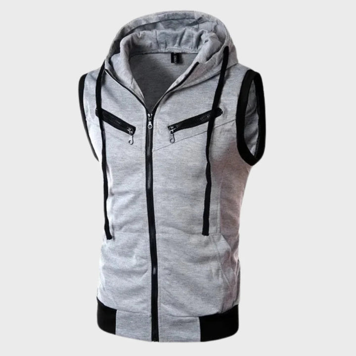 Mouwloos Vest met Capuchon Heren