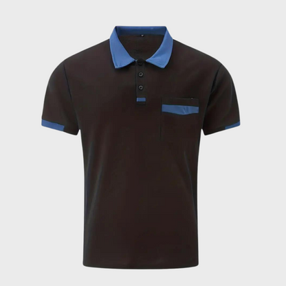 Dit trendy poloshirt is perfect voor warme zomerdagen en biedt een slanke, moderne pasvorm die zowel casual als elegant gedragen kan worden.