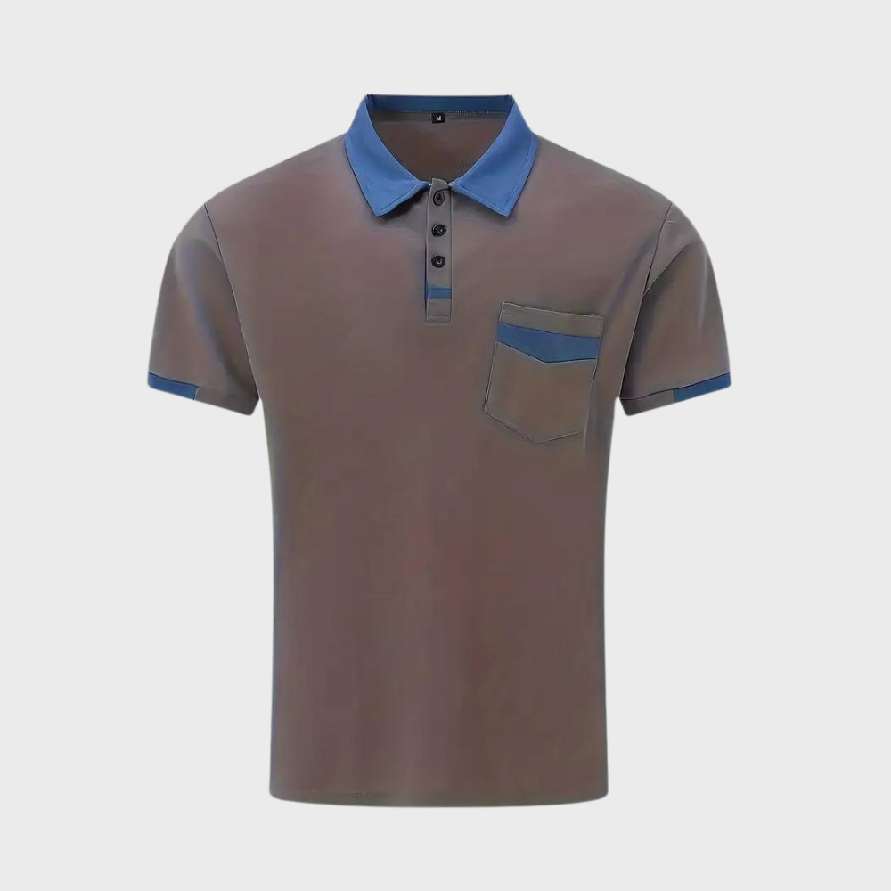 Dit trendy poloshirt is perfect voor warme zomerdagen en biedt een slanke, moderne pasvorm die zowel casual als elegant gedragen kan worden.