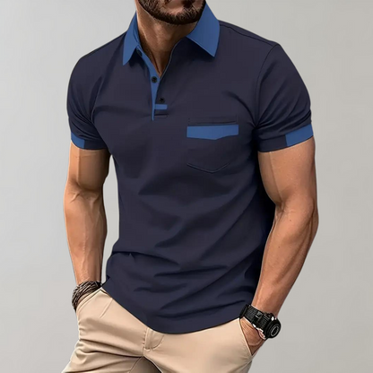 Dit trendy poloshirt is perfect voor warme zomerdagen en biedt een slanke, moderne pasvorm die zowel casual als elegant gedragen kan worden.