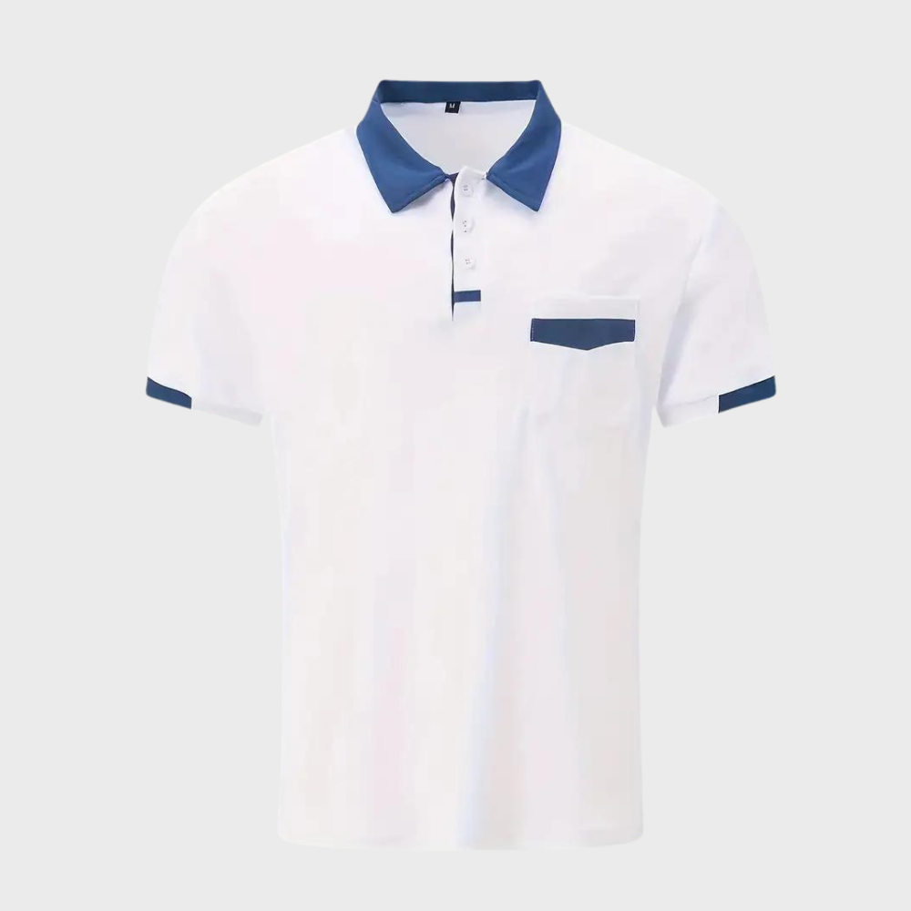 Dit trendy poloshirt is perfect voor warme zomerdagen en biedt een slanke, moderne pasvorm die zowel casual als elegant gedragen kan worden.