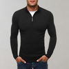 Casual Sweater Met Half Zip Heren - Silvester