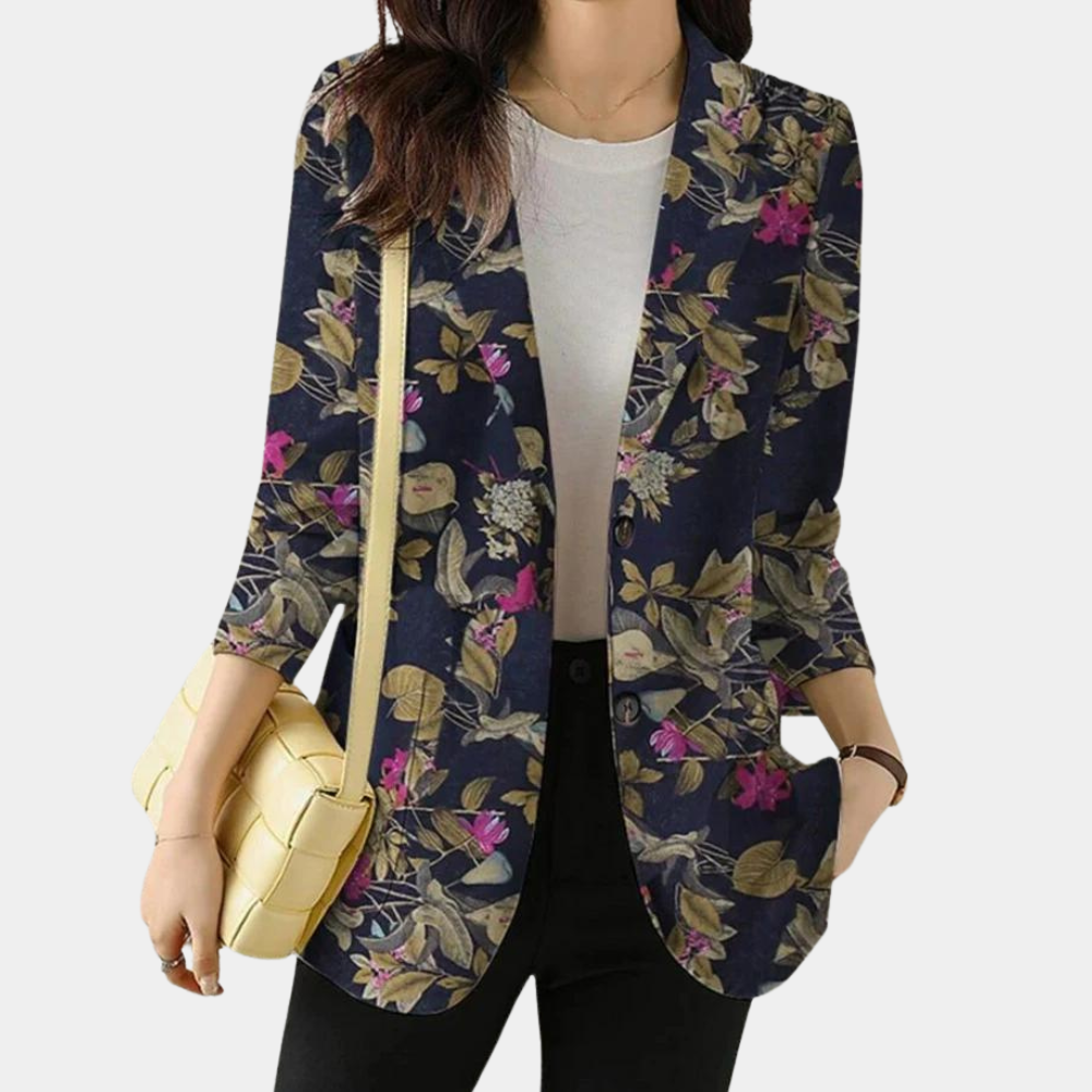 Gebloemde Blazer Voor Dames - Jenna