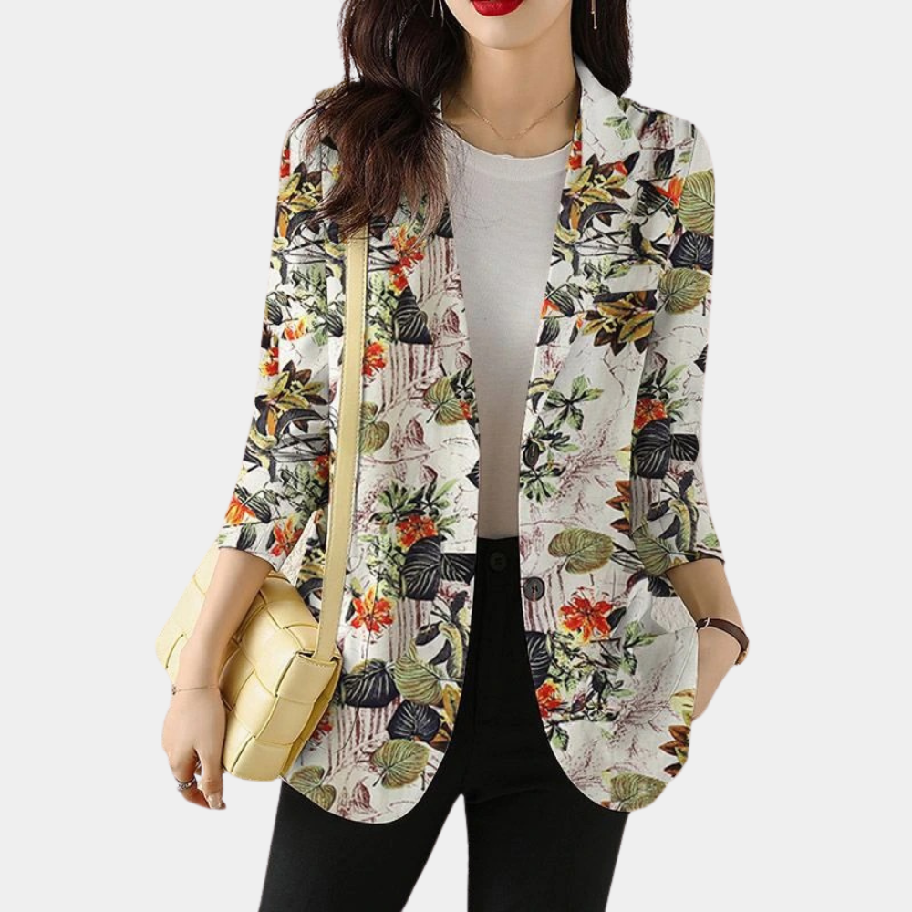 Gebloemde Blazer Voor Dames - Jenna