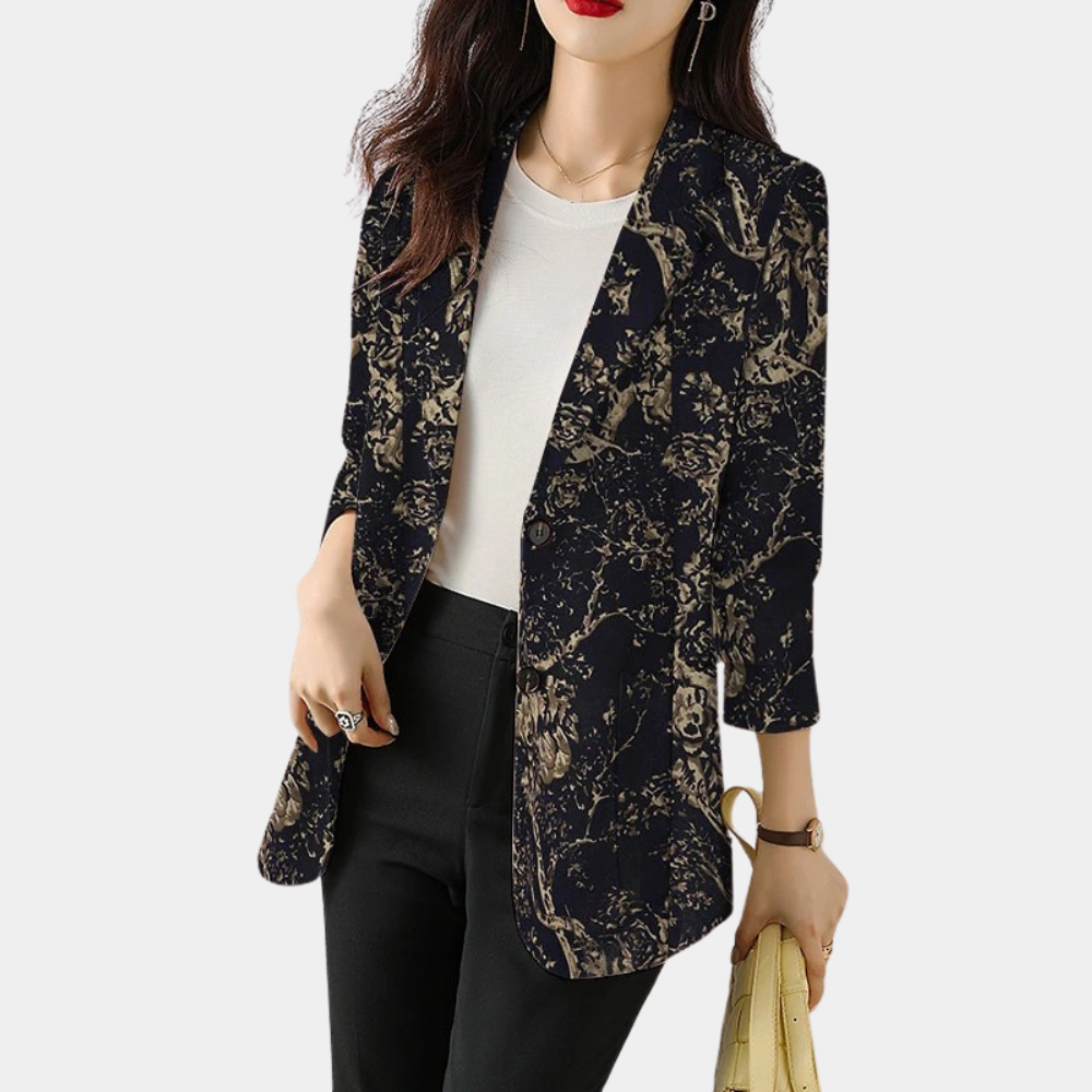 Gebloemde Blazer Voor Dames - Jenna