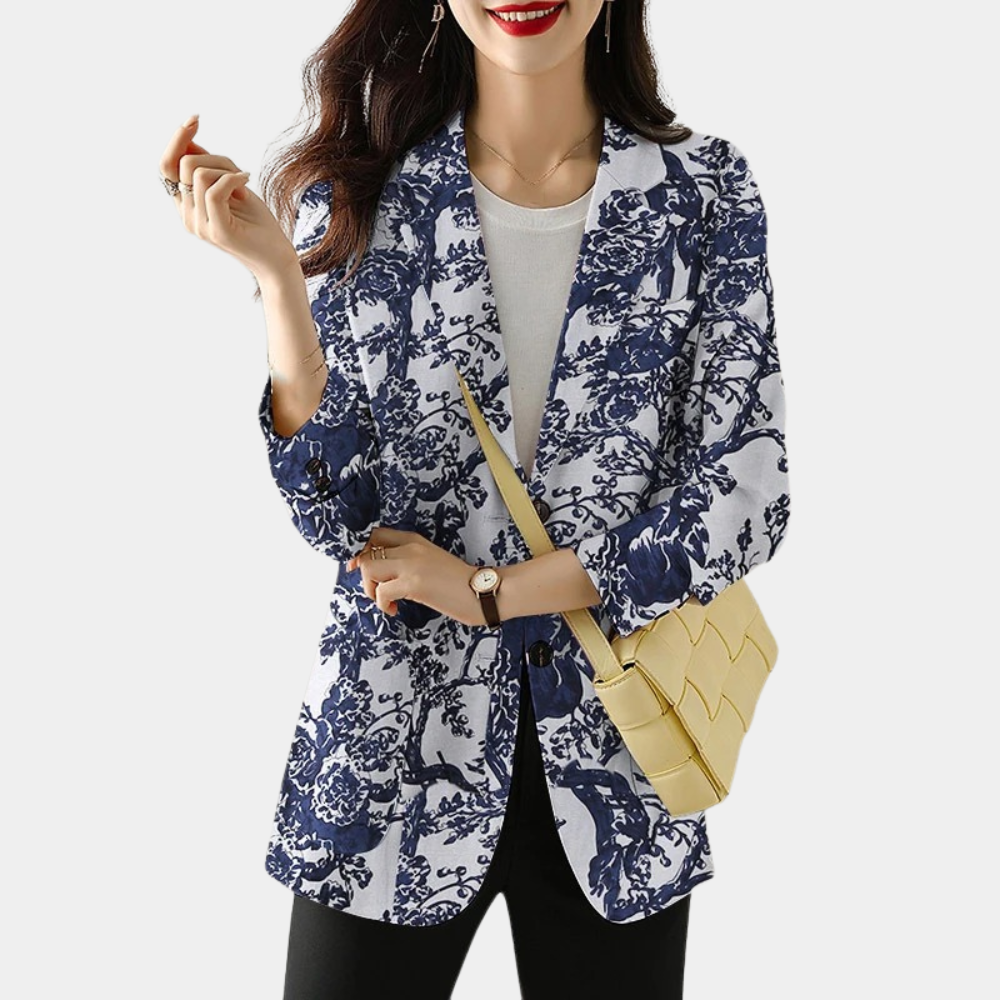 Gebloemde Blazer Voor Dames - Jenna