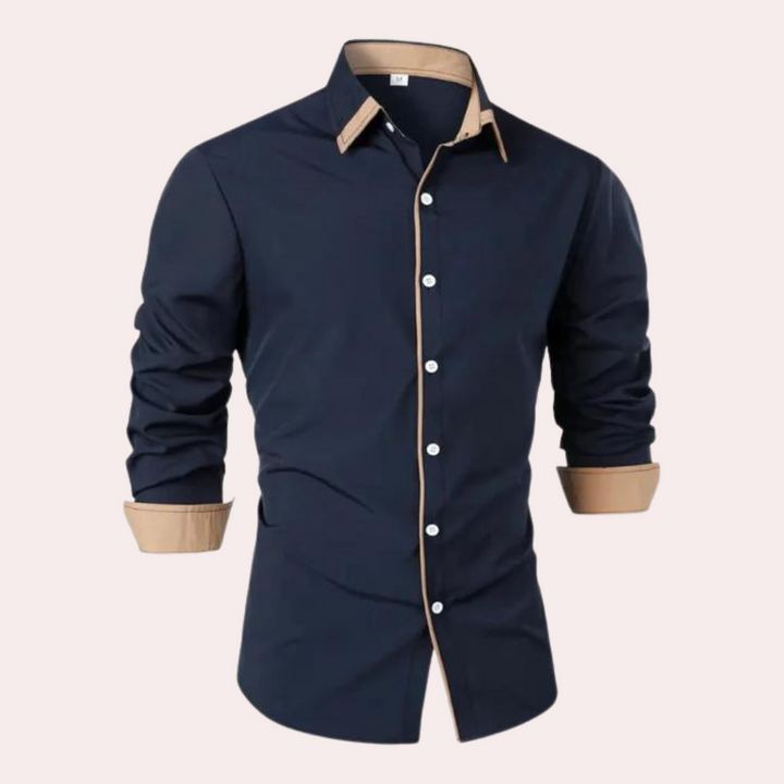 Heren Slim Fit Strandshirt met Print
