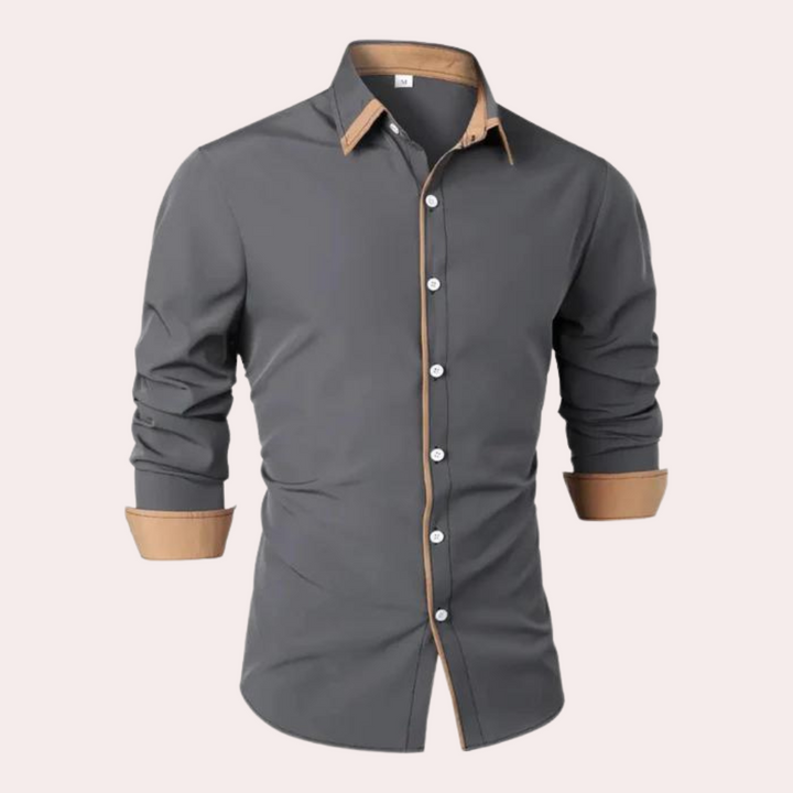 Heren Slim Fit Strandshirt met Print