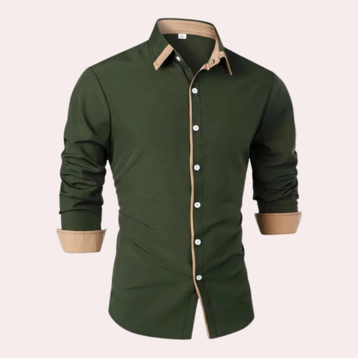 Heren Slim Fit Strandshirt met Print