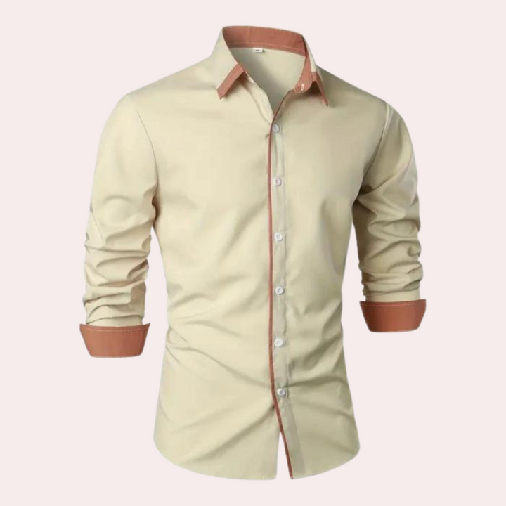 Heren Slim Fit Strandshirt met Print