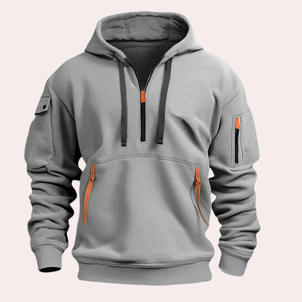 Hoodie Met Halve Rits en Capuchon - Ralph