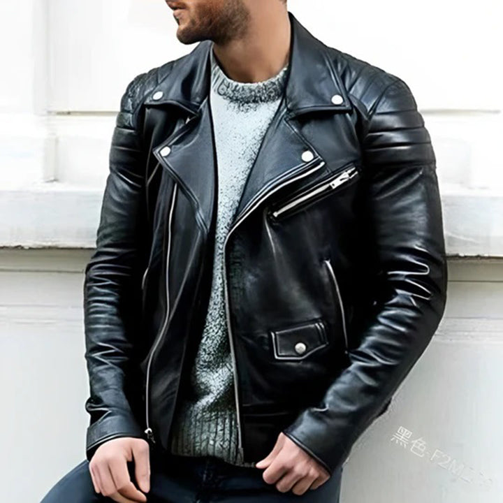 Casual Leren Biker Jas - Zara