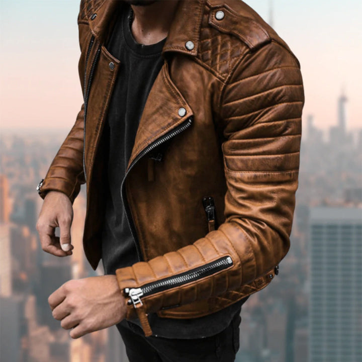 Casual Leren Biker Jas - Zara