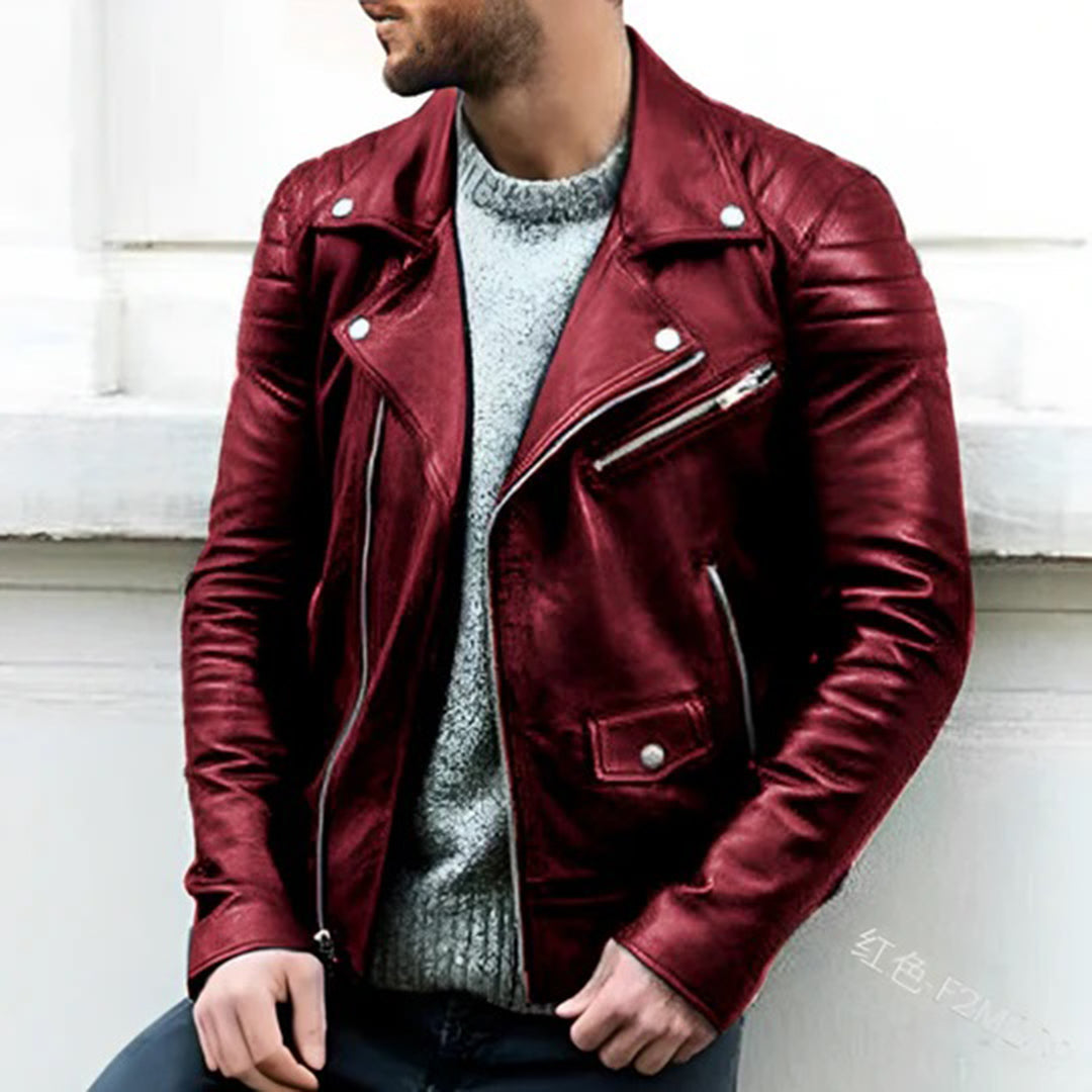 Casual Leren Biker Jas - Zara