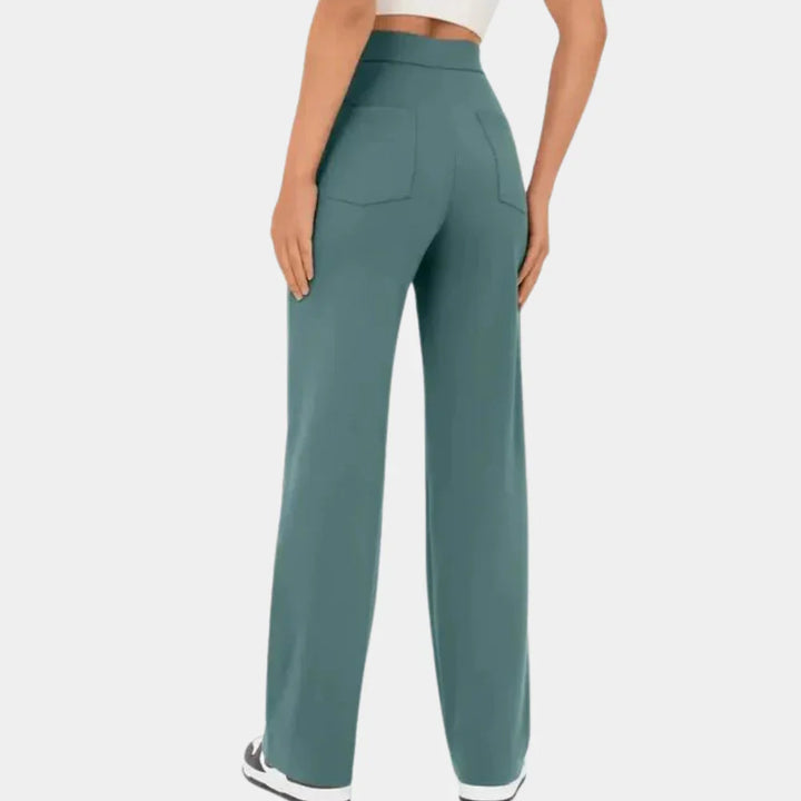 Casual Rechte Broek met Hoge Taille
