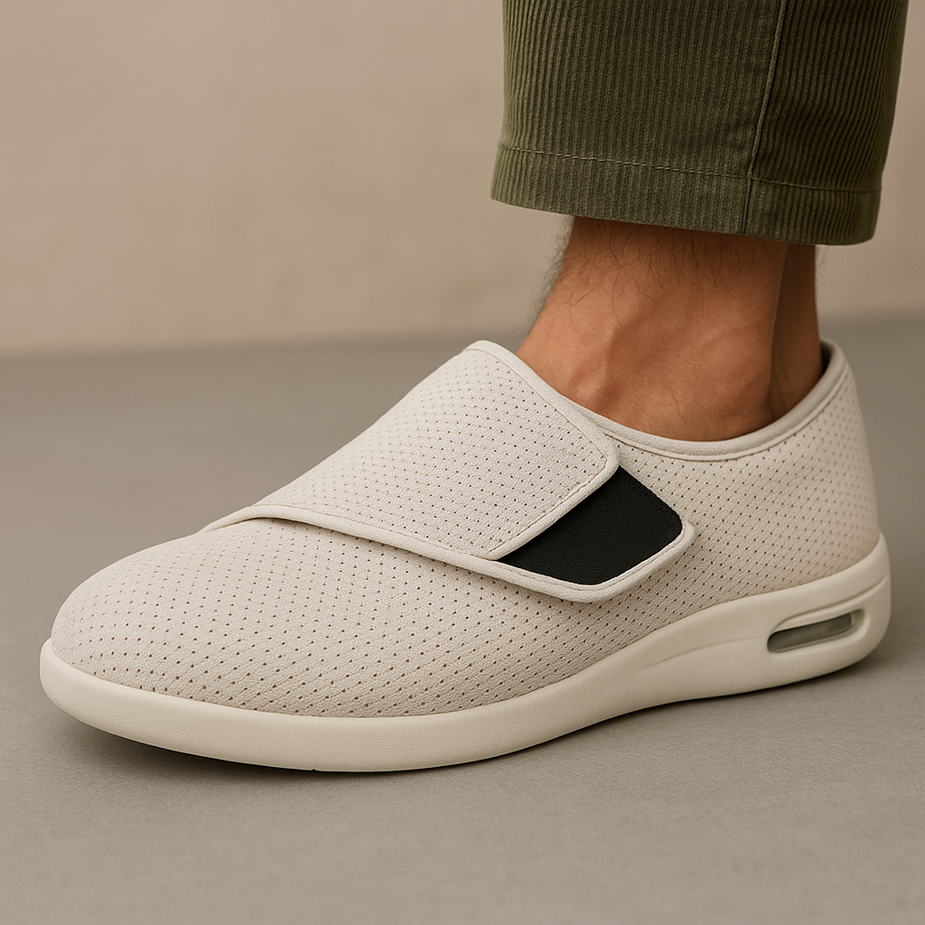 Brede diabetische schoenen voor gezwollen voeten