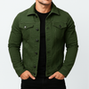Casual effen heren denim jas