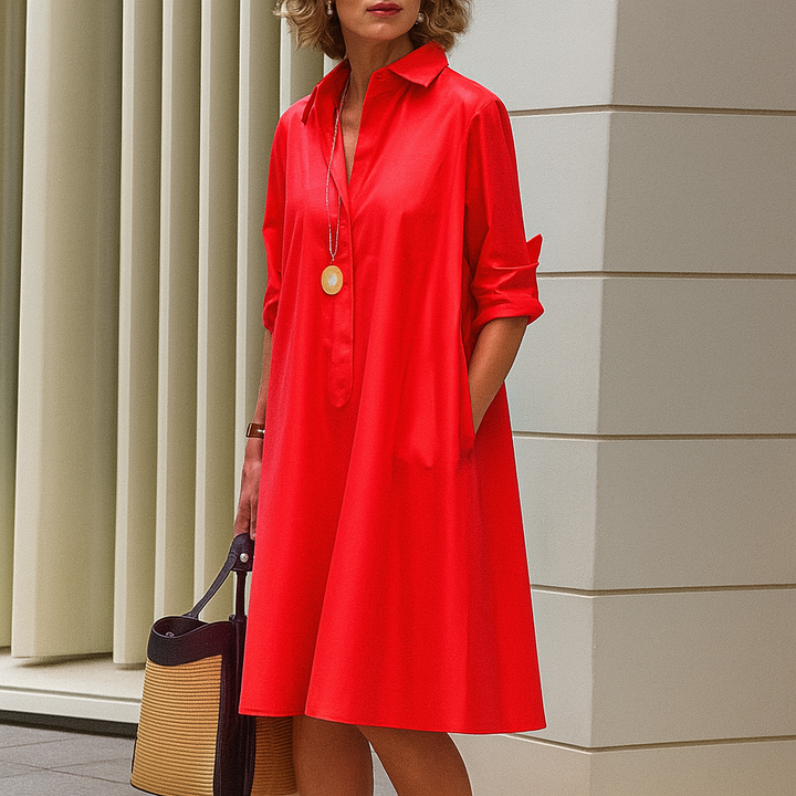 Tijdloze minimalistische stijl voor een moeiteloze elegante jurk