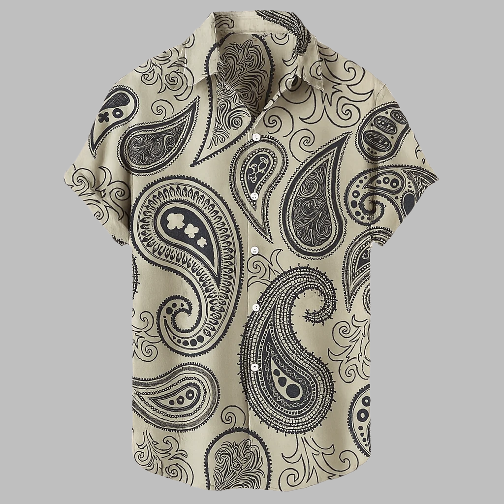 Casual Street Style Heren Linnen Tribal Shirt