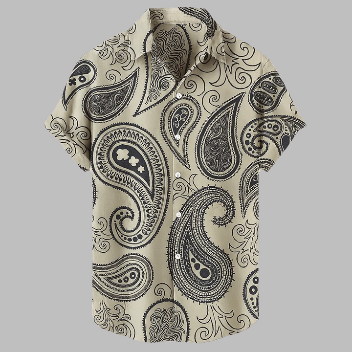 Casual Street Style Heren Linnen Tribal Shirt