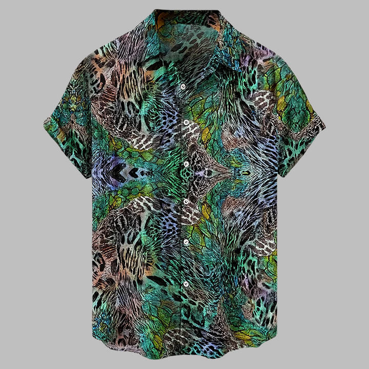 Casual Street Style Heren Linnen Tribal Shirt