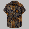 Casual Street Style Heren Linnen Tribal Shirt