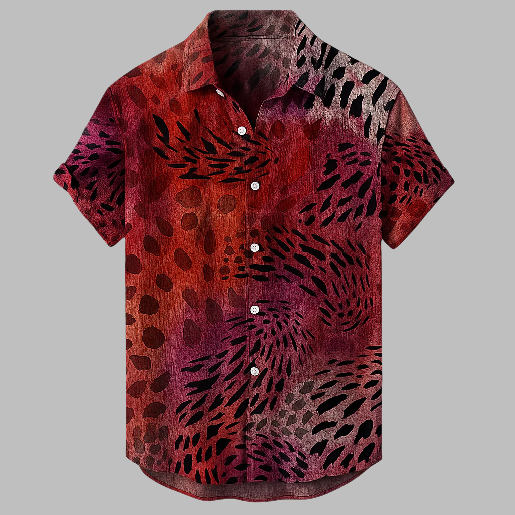 Casual Street Style Heren Linnen Tribal Shirt