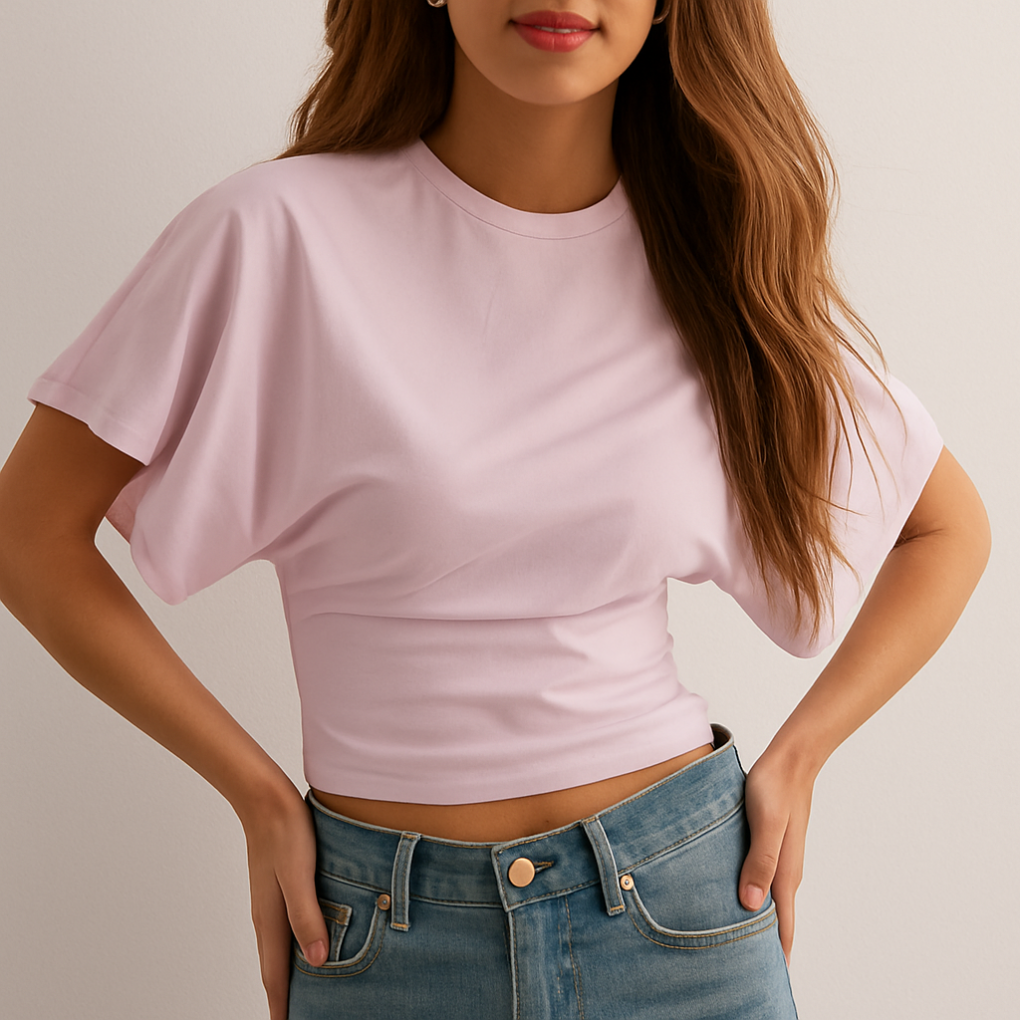 Klassiek zomer-T-shirt met ronde hals
