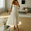 Elegante mouwloze effen jurk voor dames