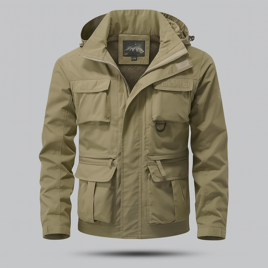 Waterdichte jas in militaire stijl voor heren