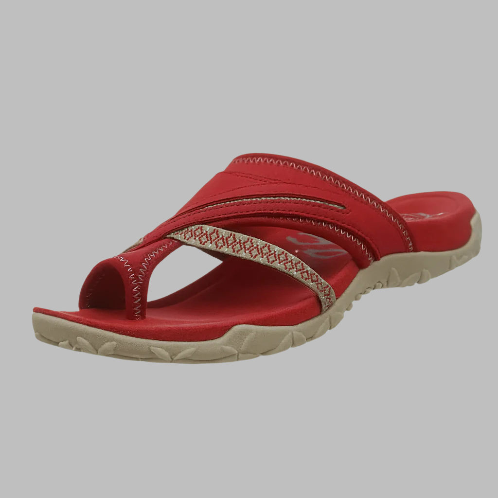Comfortabele slippers met kruisbandjes