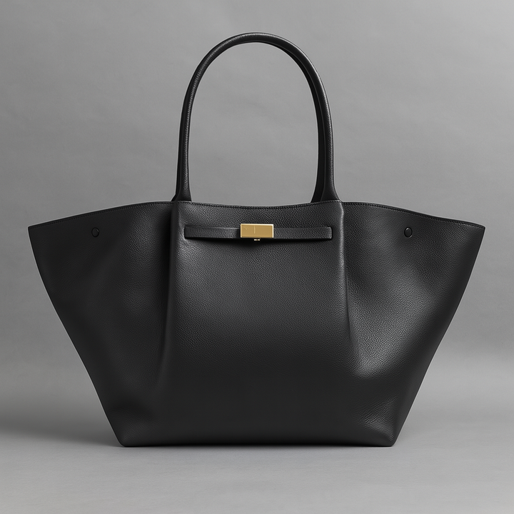 Luxe schoudertas met gouden accenten