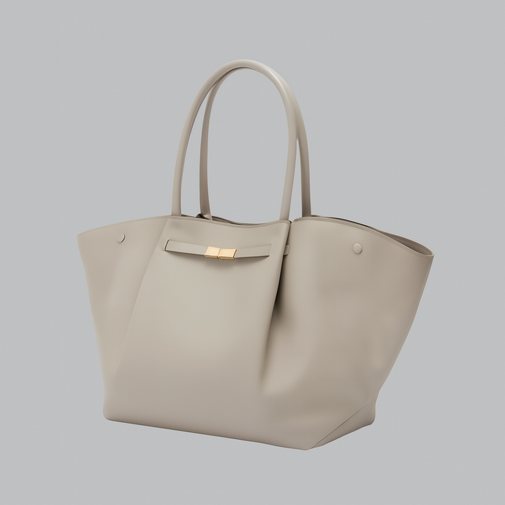Luxe schoudertas met gouden accenten