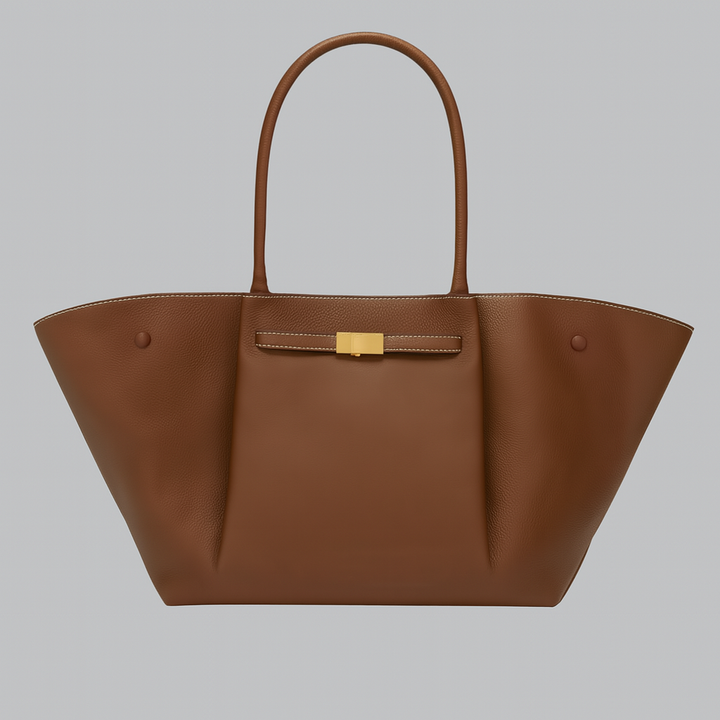 Luxe schoudertas met gouden accenten
