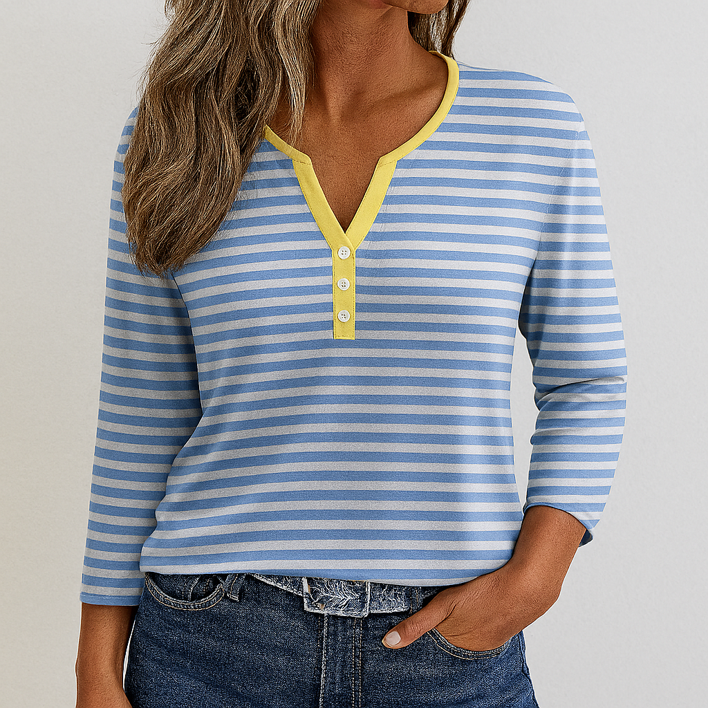 Casual V-hals T-shirt voor dames