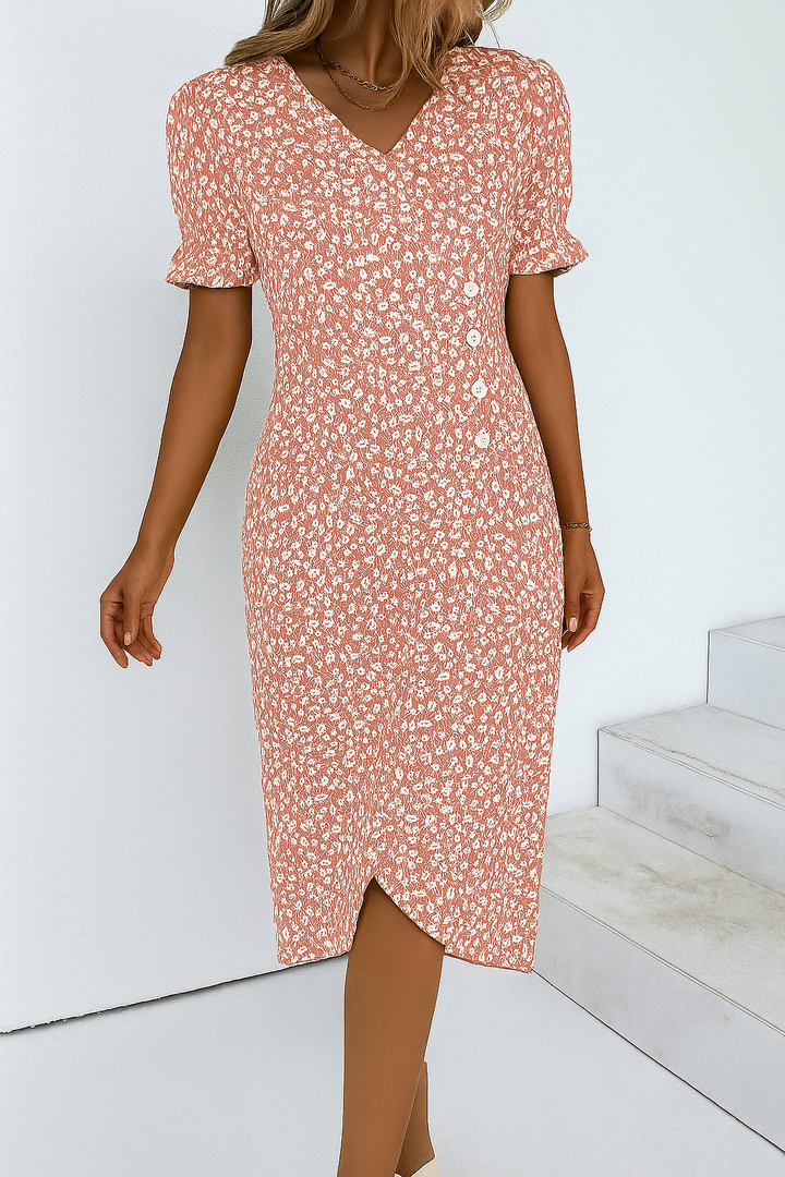 Lichtgewicht maxi-jurk van katoenmix voor dames