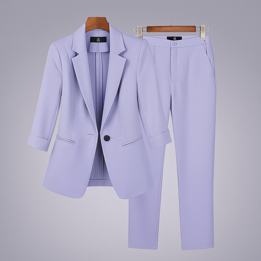 Formele damespakset met blazer en broek