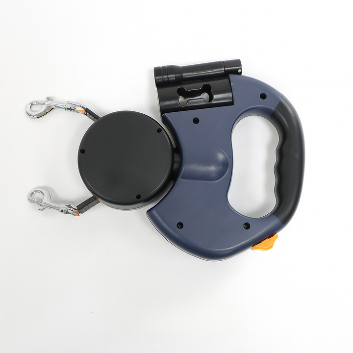 Dubbele intrekbare hondenriem met 360° rotatie