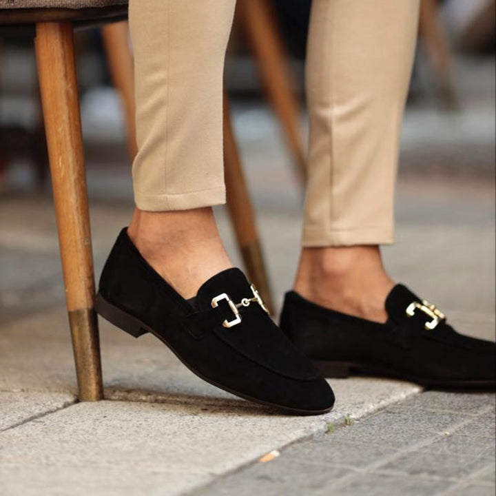 Suède Loafers voor Heren met Horsebit Detail