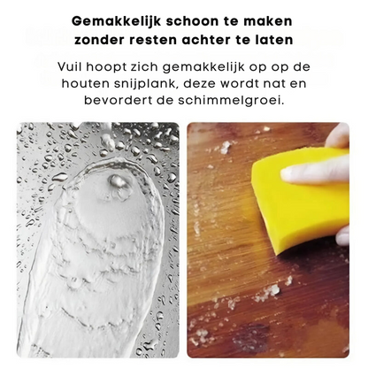 RVS Snijplank - HygienCut - Antibacterieel Roestvrij Staal Snijplank - Met Handvat