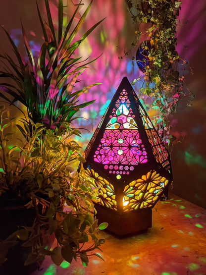 ArtGlow - Diamanten Boheemse Kleuren Lamp | Inclusief USB LED-lamp T.W.V €15,-