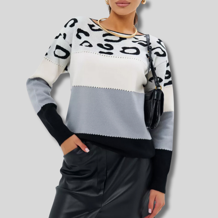 Ella - Trendy Trui Met Print Voor Dames