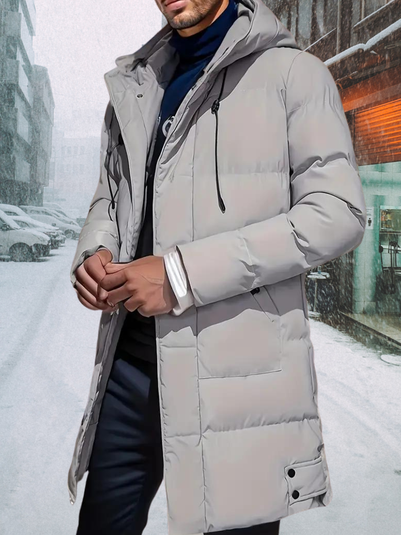 Premium Lange Puffer Winterjas Met Capuchon Voor Heren - Nordfall