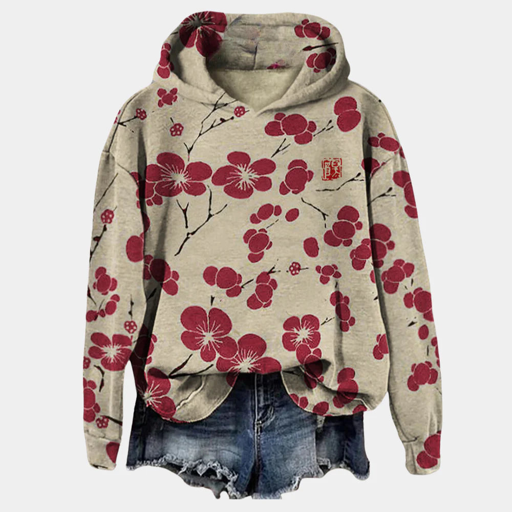 Casual Hoodie met Koi Art Print