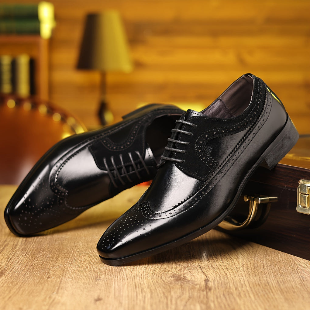 Elegante leren herenschoenen in zakelijke stijl