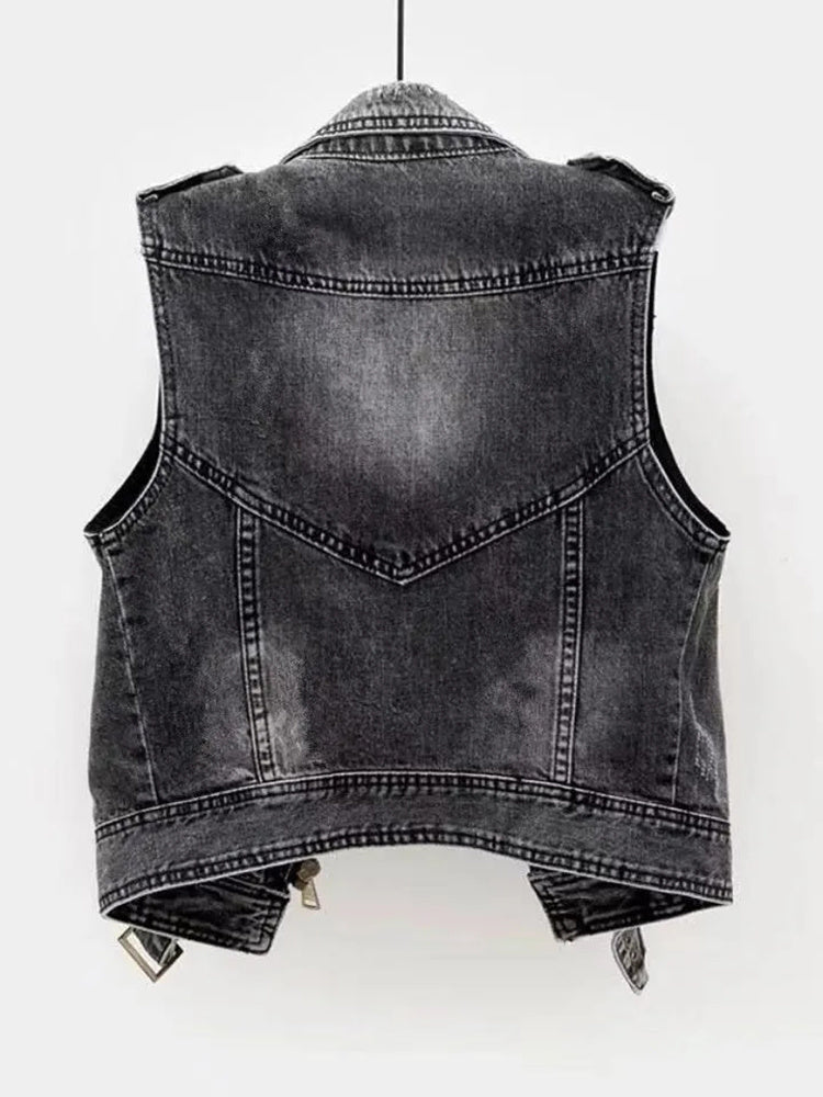 denim spijker bodywarmer dames chique elegant comfortabel spijkerjasje zomerjas dames vrouwen