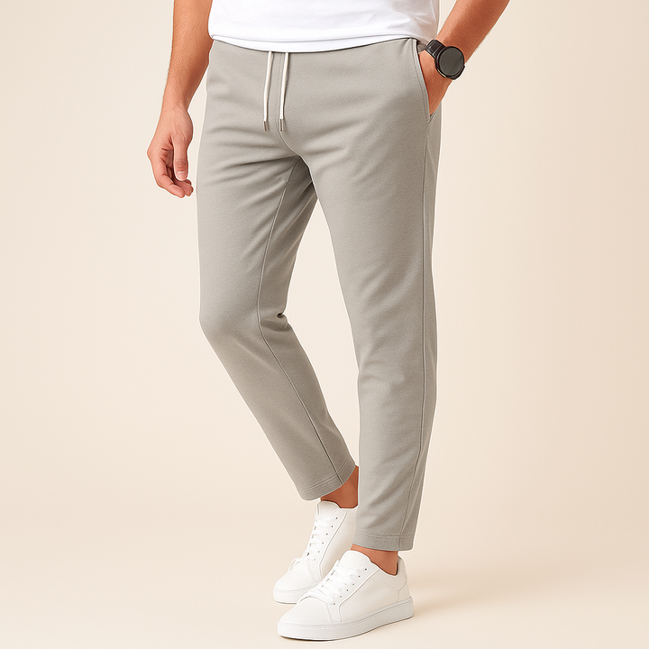 Heren slim fit trekkoordbroek