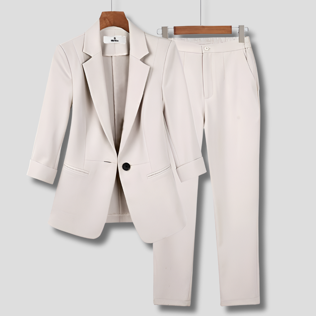 Formele damespakset met blazer en broek