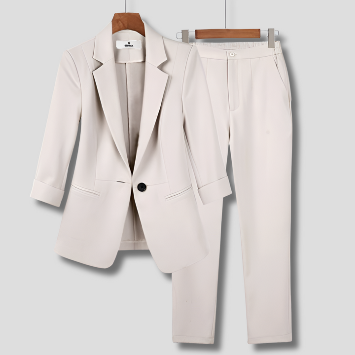 Formele damespakset met blazer en broek