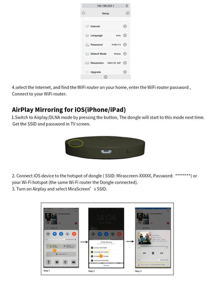 StreamCast Wireless HDMI Dongle – Media Streamer voor Draadloze Beeld- en Geluidsoverdracht